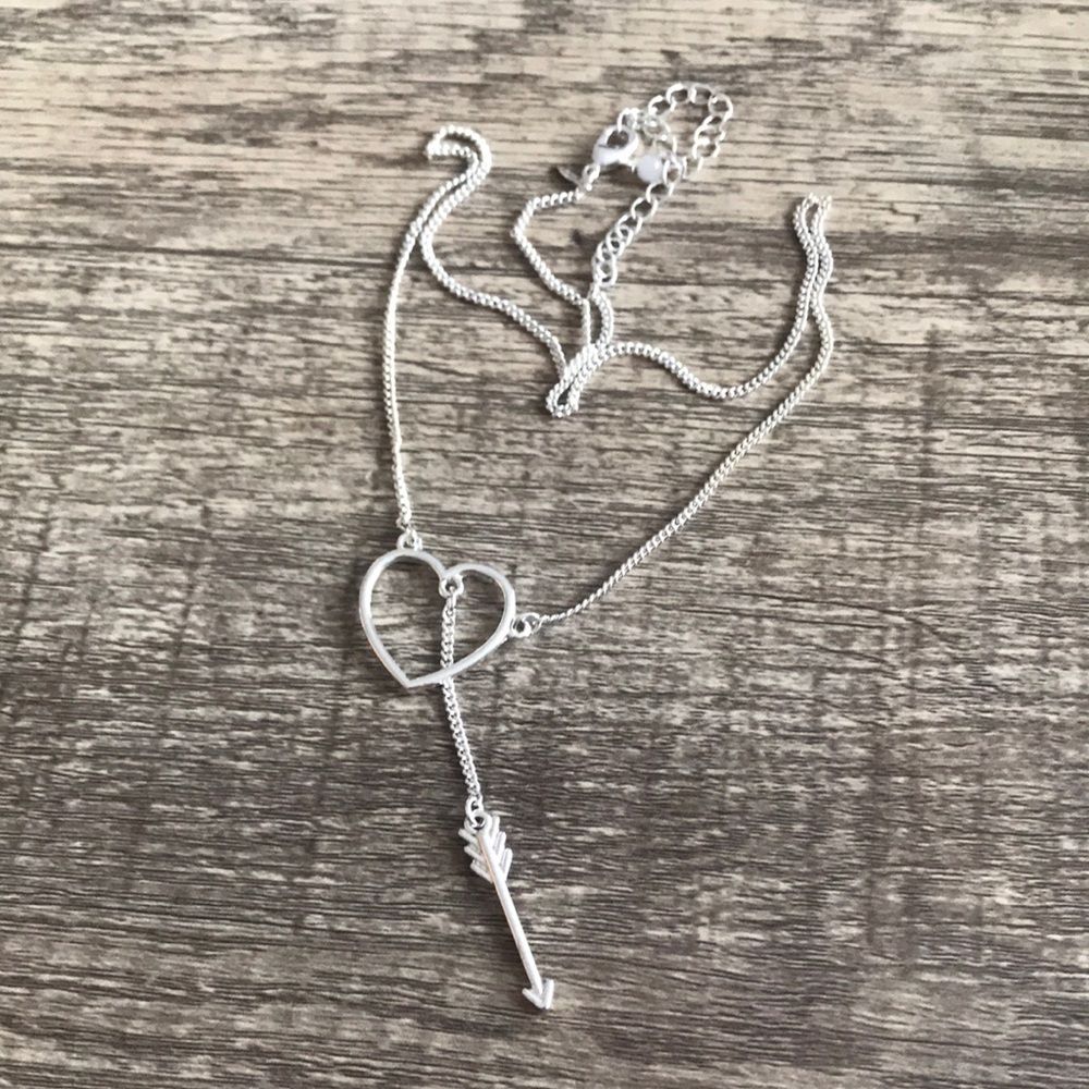 Vintage signed SAQ Silver tone necklace